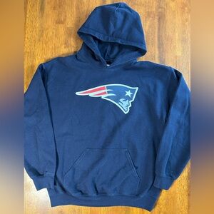 NFL New England Patriots Hoodie | Men Medium | Navy Blue Pullover Team Apparel